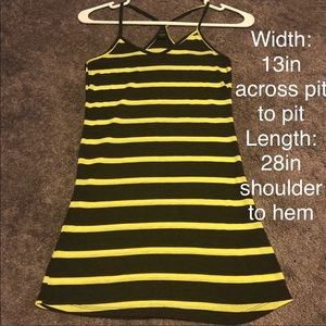 5️⃣ Neon yellow and charcoal gray thin racer back